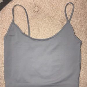 Sugar lips gray tank crop top; Never worn.